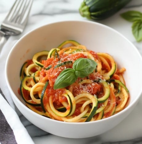 Zucchini Noodles with Marinara