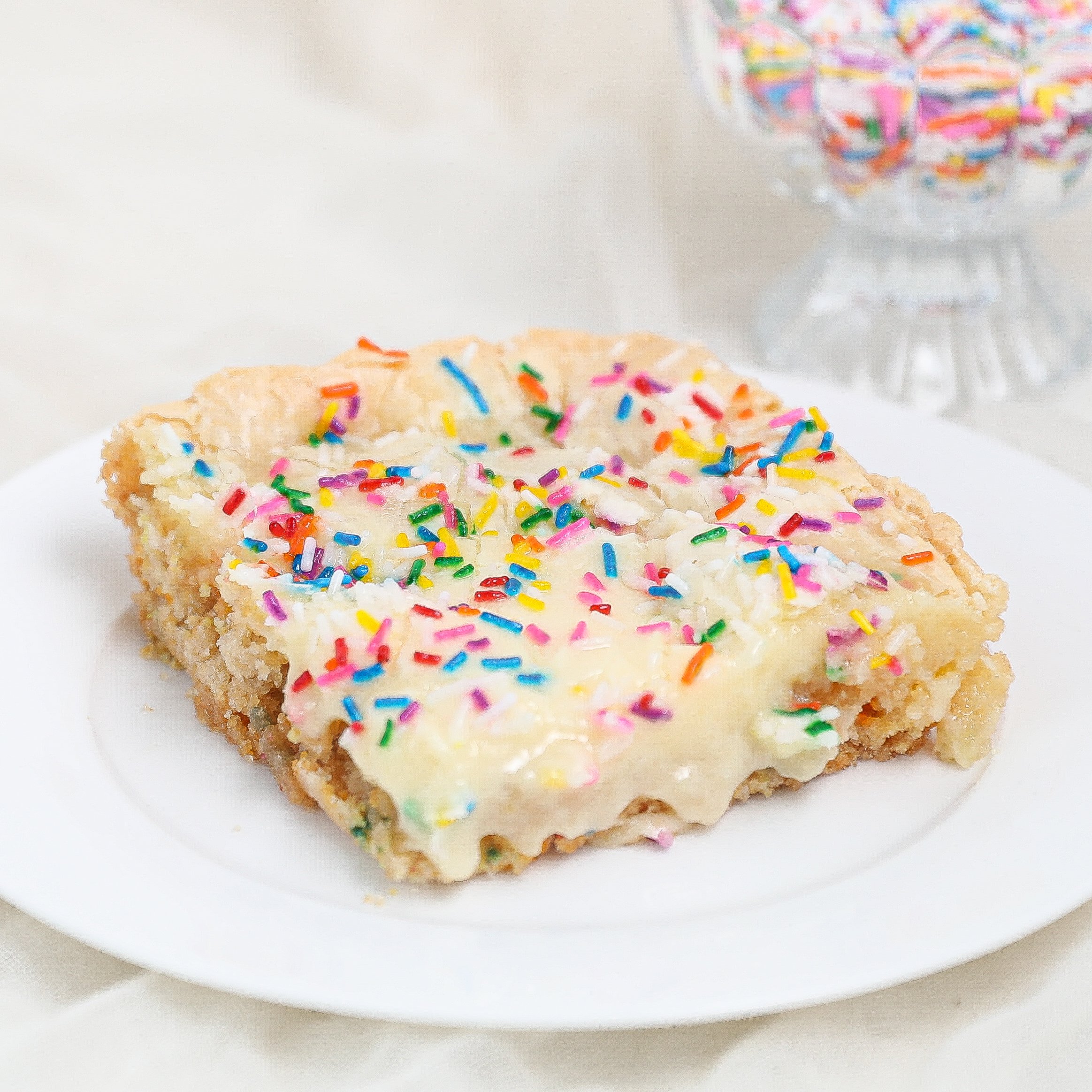 Confetti Gooey Butter Cake with Pre-Made Cake Mix