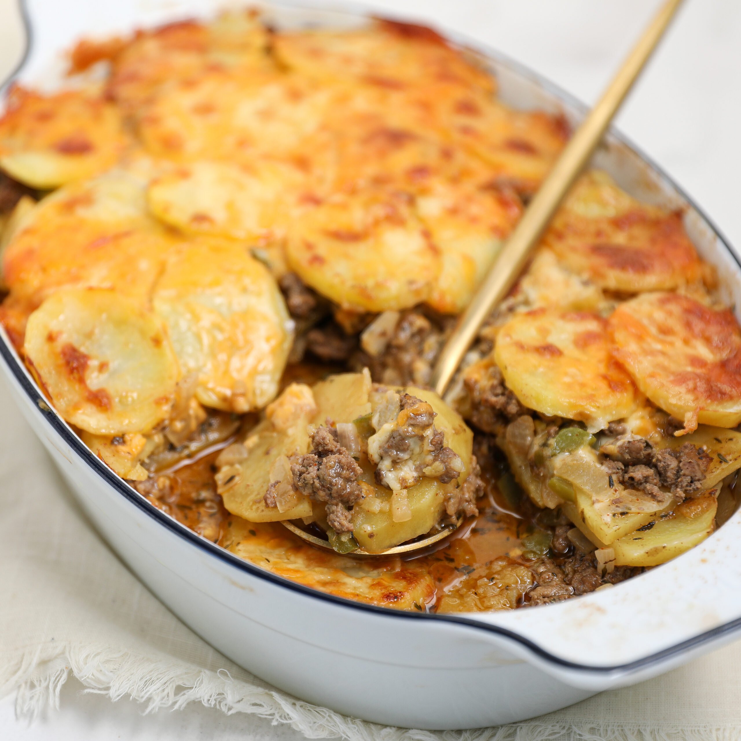 One-Pan Ground Beef and Potato Casserole