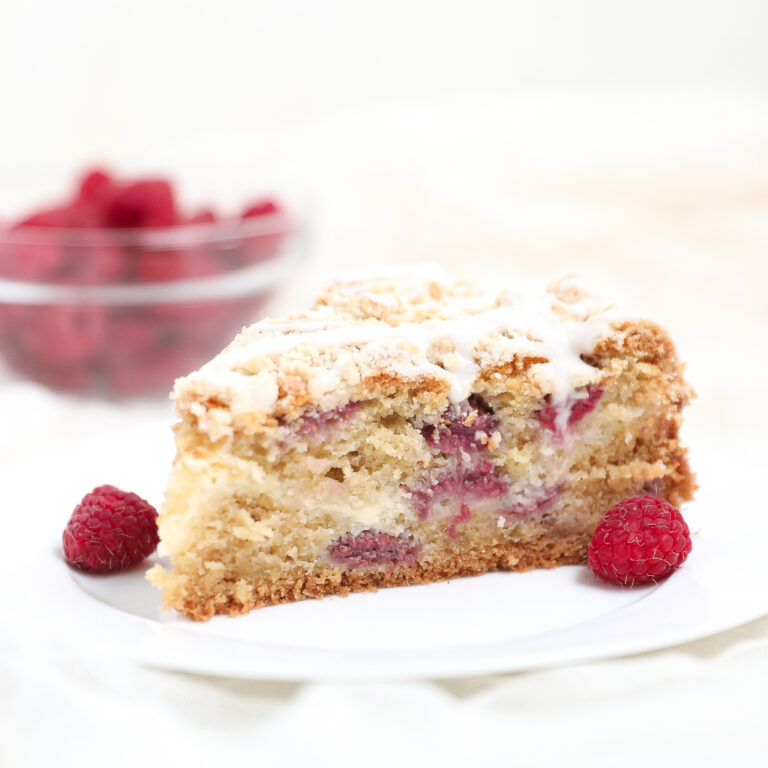 Lemon Raspberry Coffee Cake with Cream Cheese