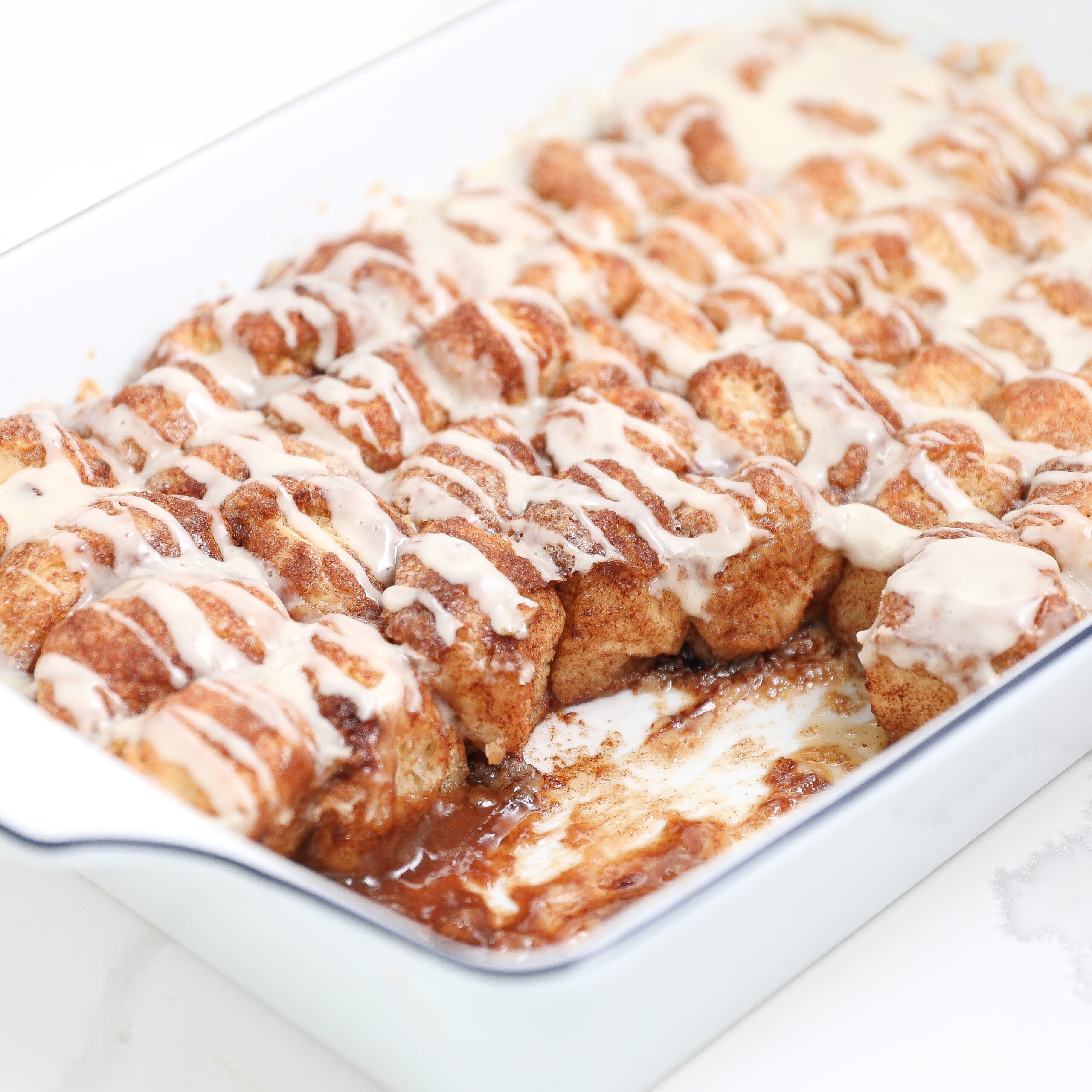 Banana Sourdough Cinnamon Roll Bites