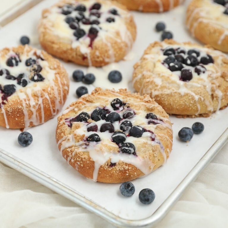Blueberry Lemon Cheesecake Brioche Buns (Sourdough or Yeast)