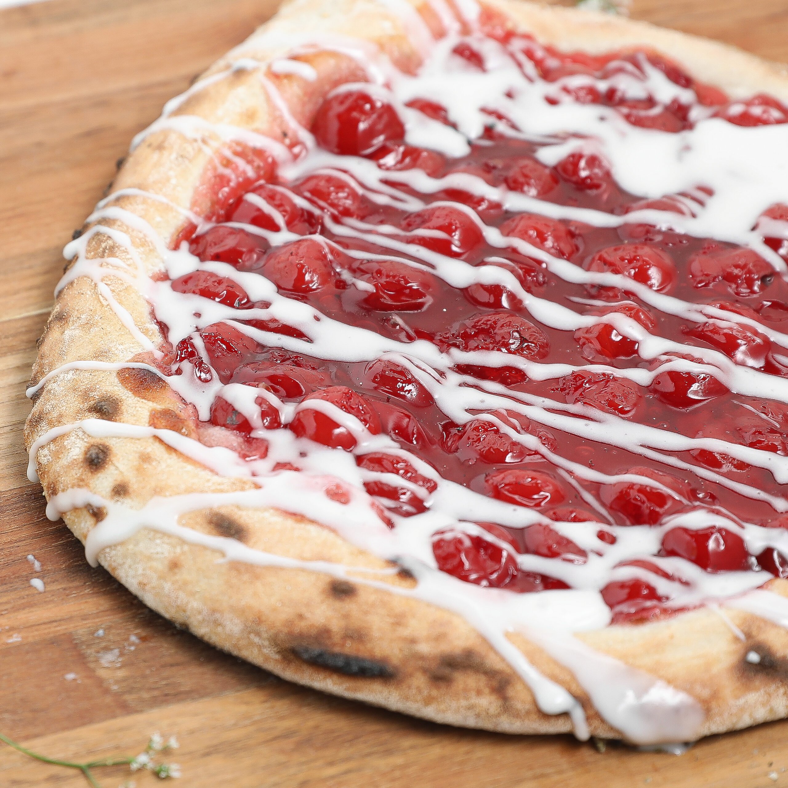 Cherry Pie Dessert Pizza with Sourdough Pizza Crust