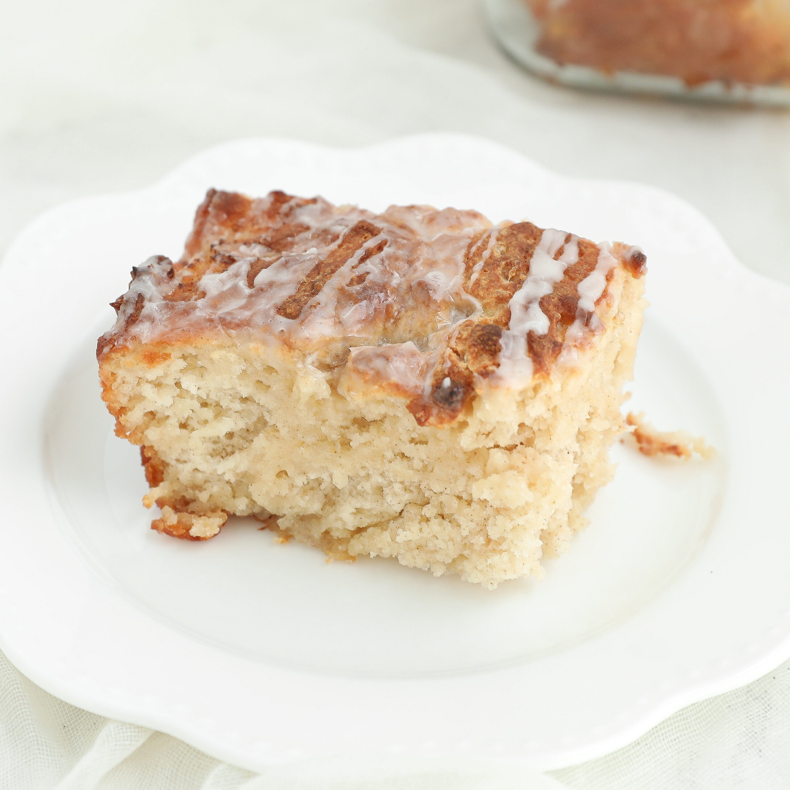 Cinnamon Roll Swimmer Biscuits With Vanilla Glaze