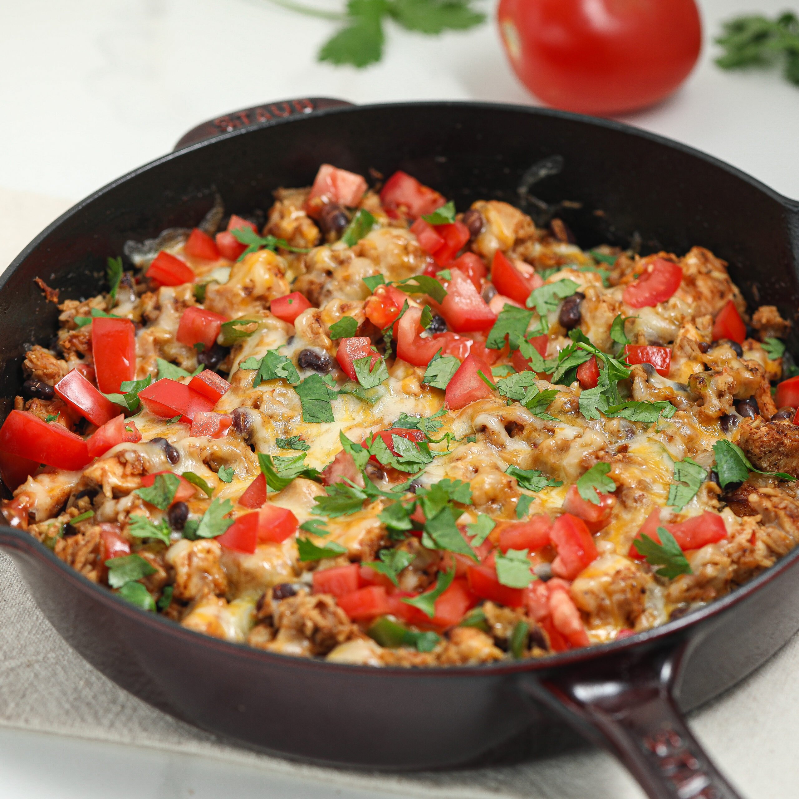 Cuban Chicken and Rice Skillet (One-Pot 30-Minute Dinner)