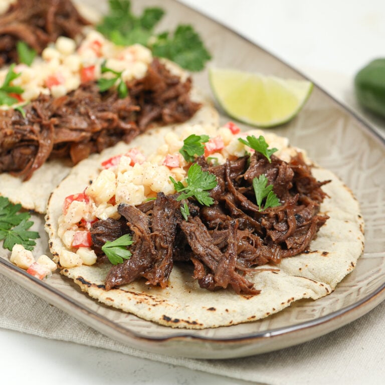 Chuck Roast Tacos with Mexican Street Corn Salsa