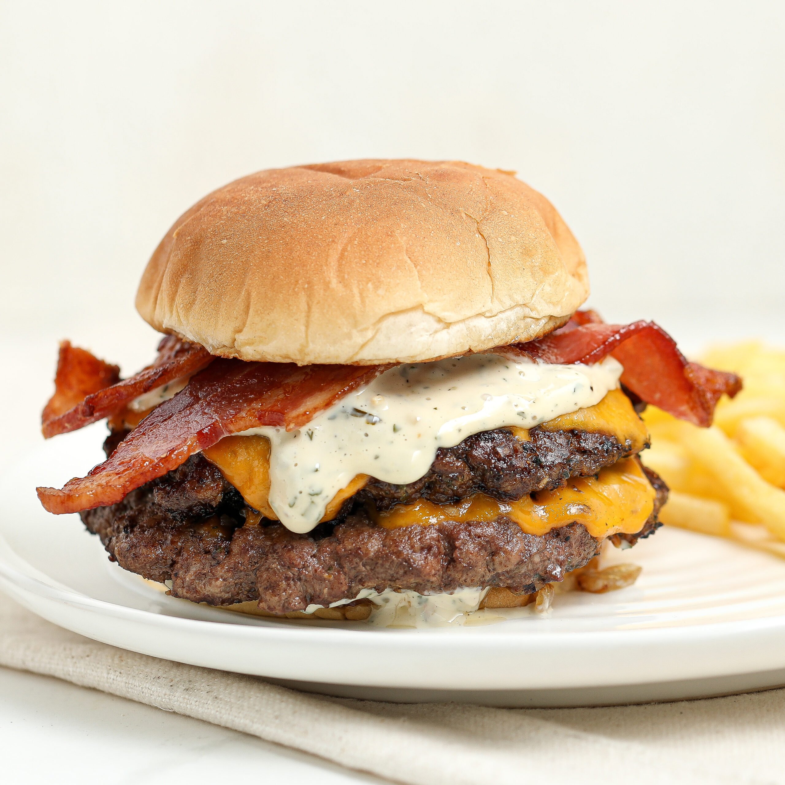 Crack Burgers Recipe– Double Smash Burgers with Bacon and Cheese