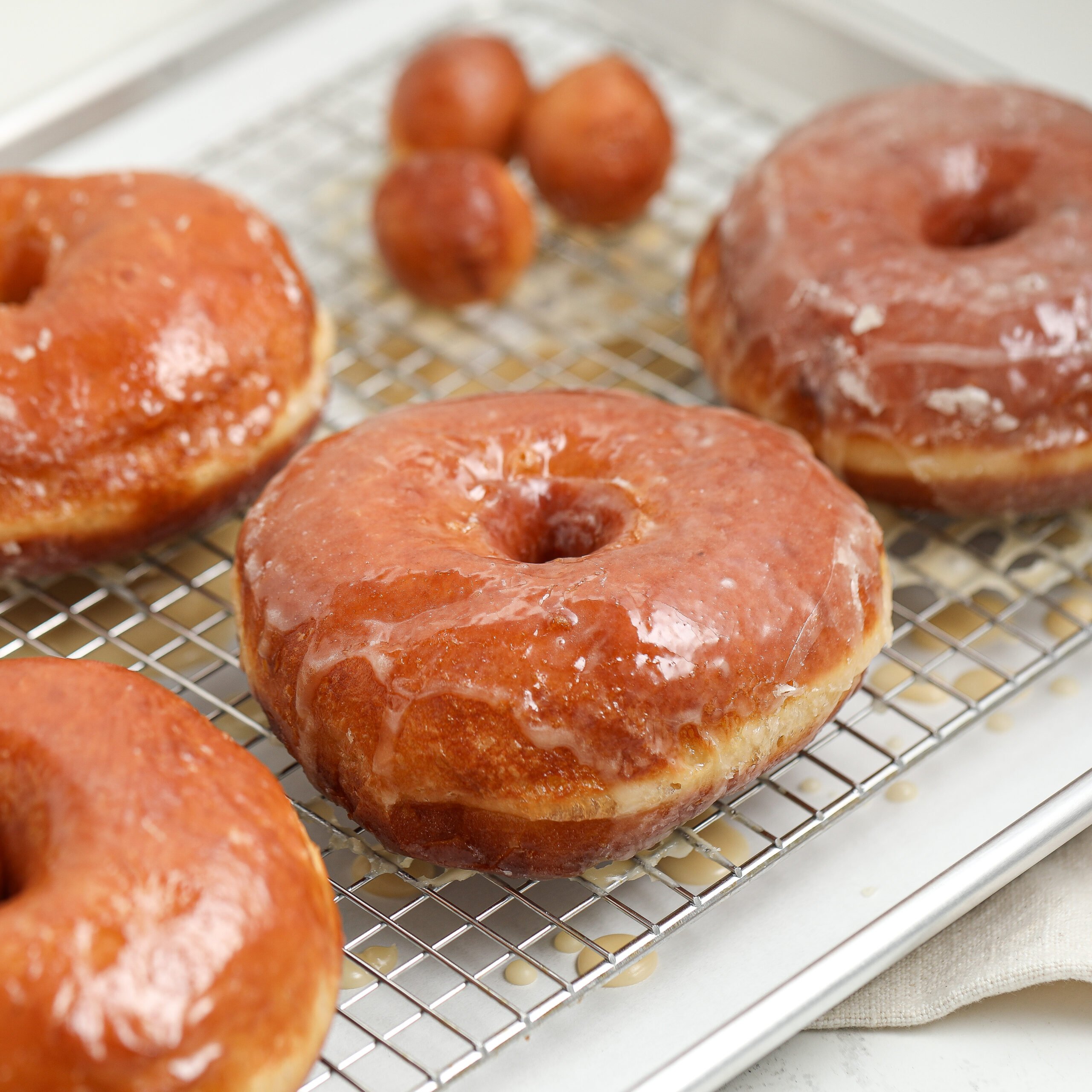 Homemade Doughnuts with Maple Glaze