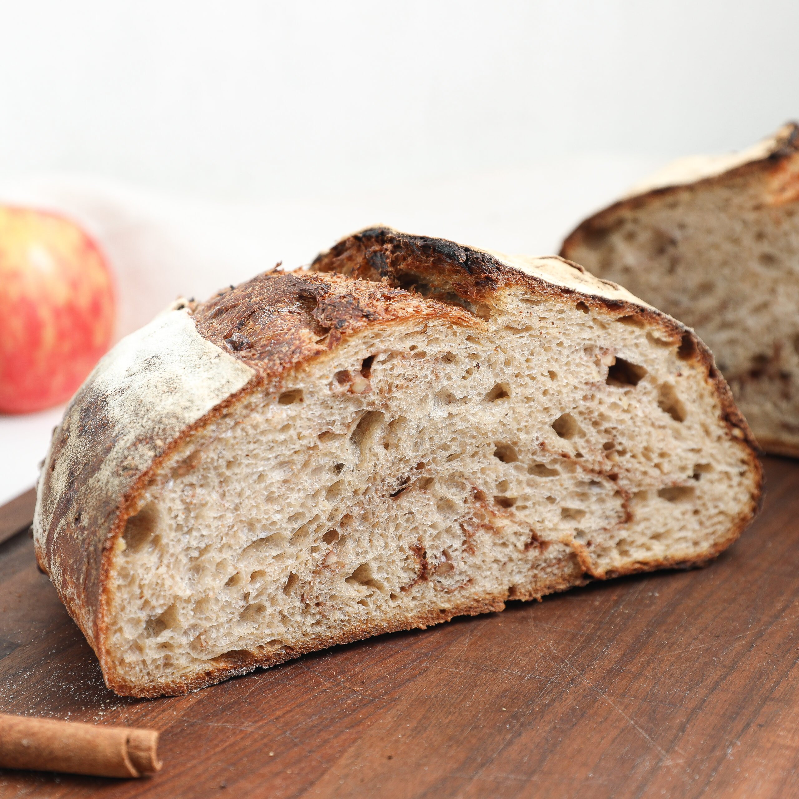 Apple Pie Sourdough Bread with Cinnamon, Walnuts, and Brown Sugar