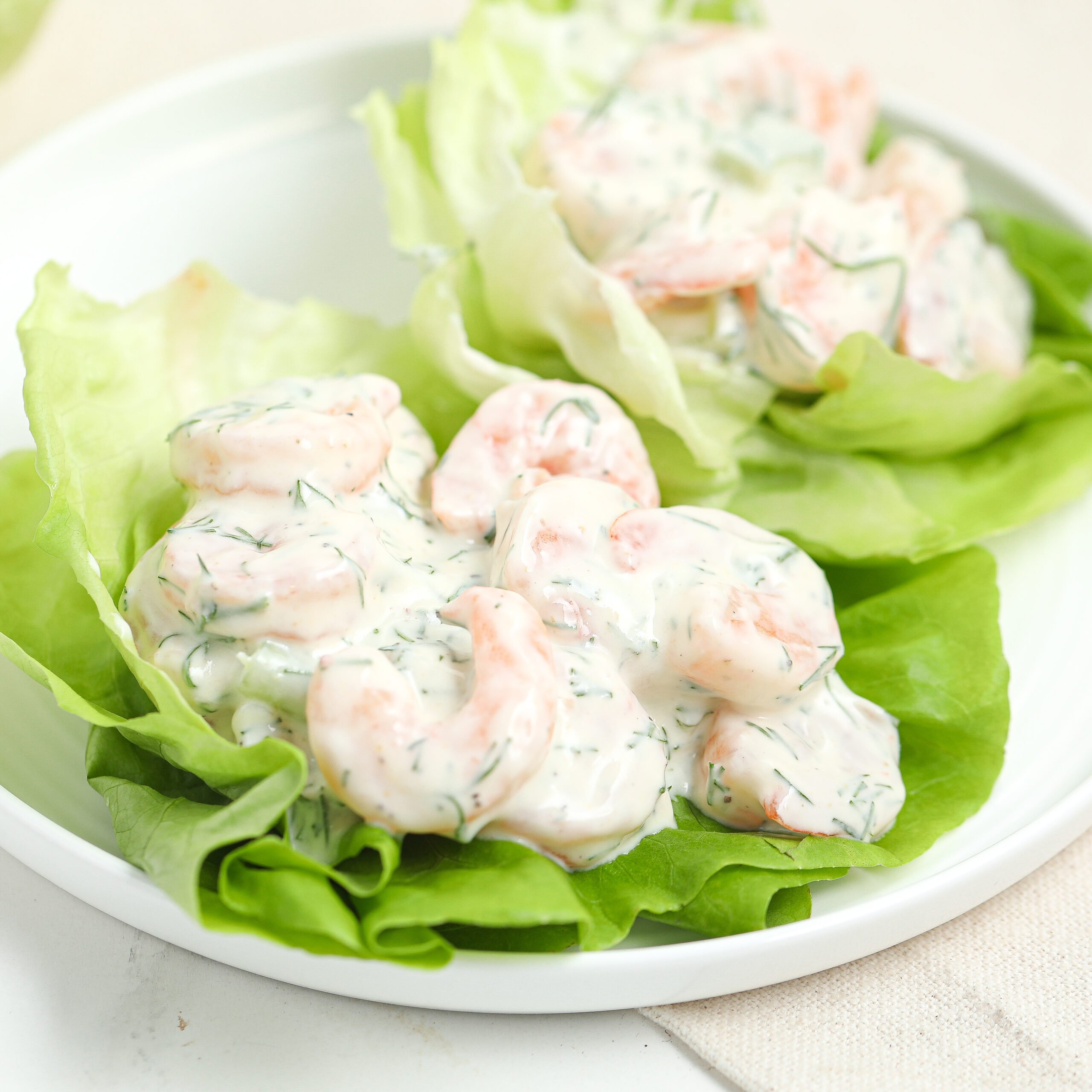Cold Dill Shrimp Salad with Greek Yogurt and Cucumber
