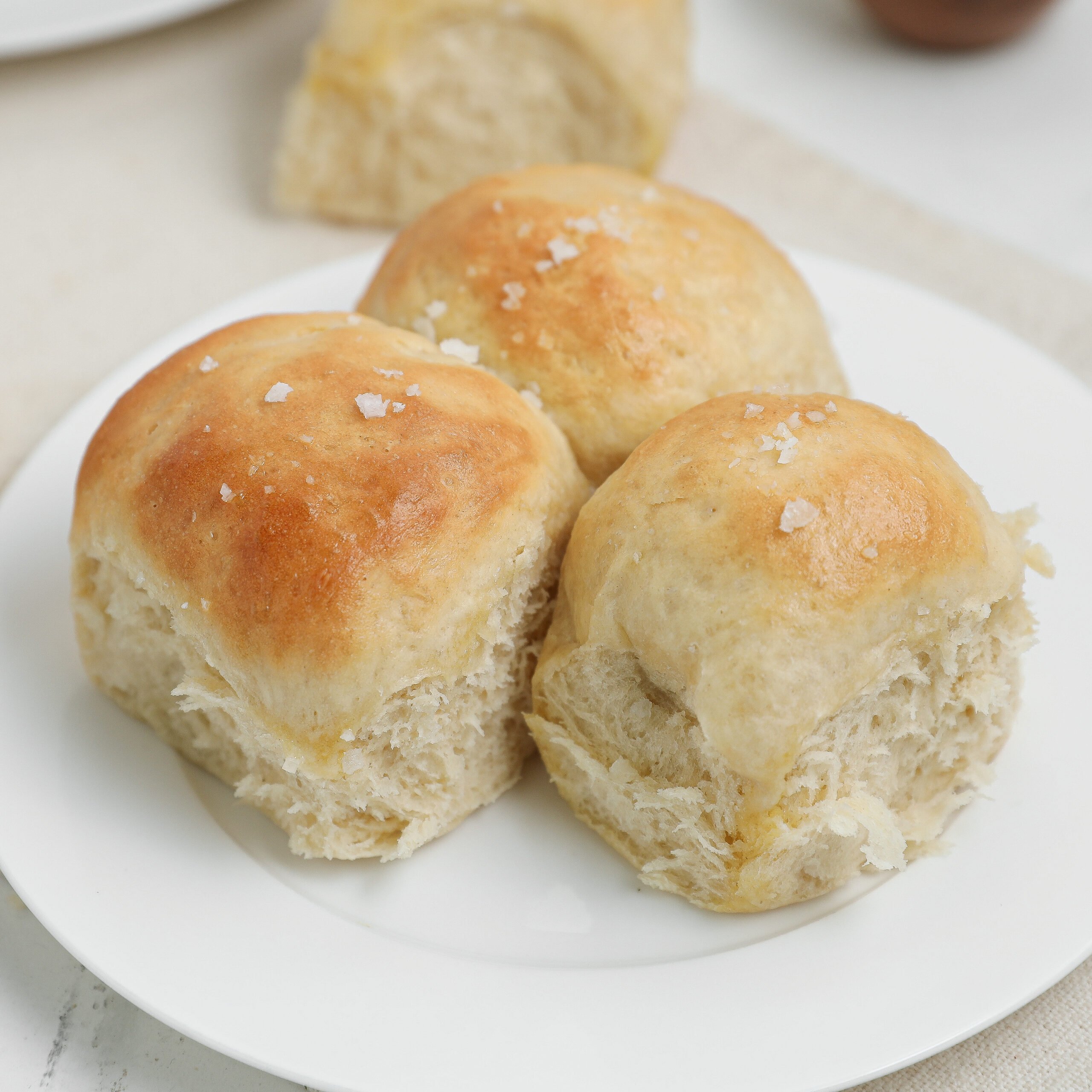Easy Soft & Fluffy Dinner Rolls (Parker House Style)