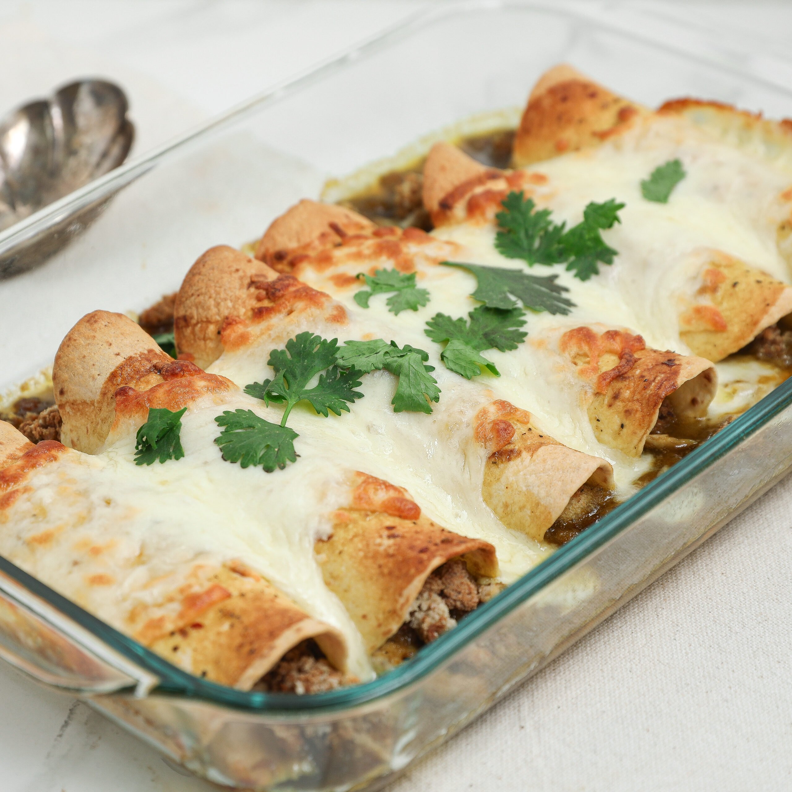 Turkey Enchiladas with Leftover Turkey & Stuffing (Easy Thanksgiving Leftovers)