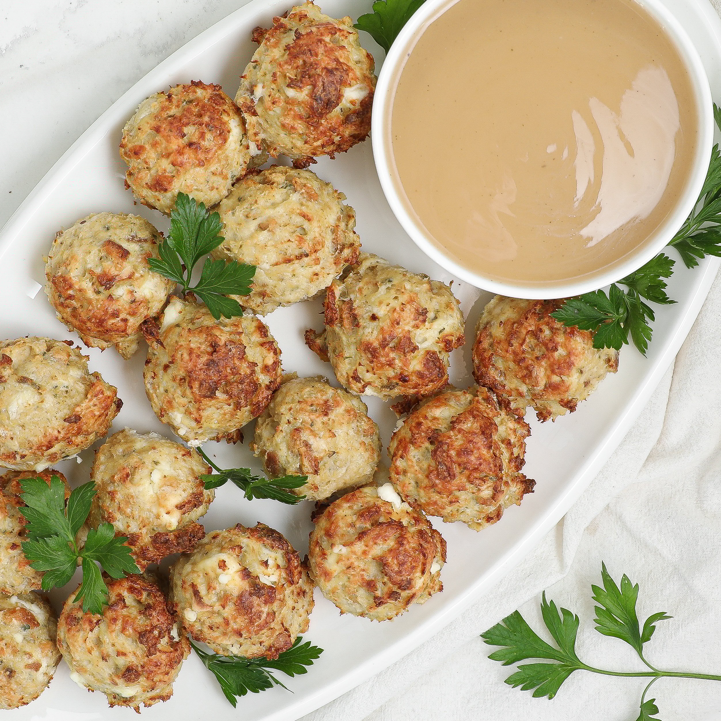 Juicy Turkey & Stuffing Meatballs (30-Minute Thanksgiving Appetizer)